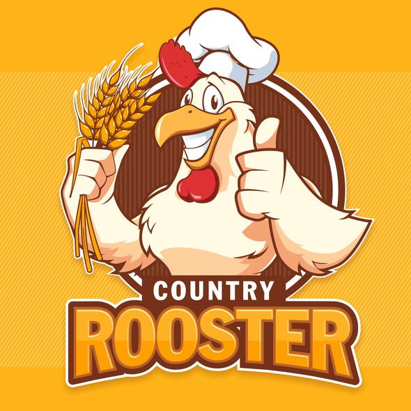 Chicken design with the title 'Country Rooster'