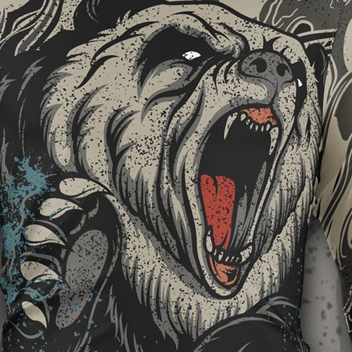 Jiu-jitsu design with the title 'Brazilian Jiu Jitsu Rash-Guard'