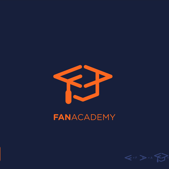 Graduation logo with the title 'Fan Academy Logo'