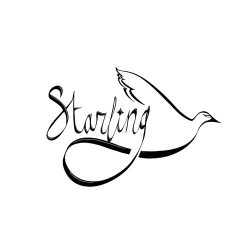 Handwritten brand with the title 'Online Retail Fashion Logo design for Starling Second Edition'