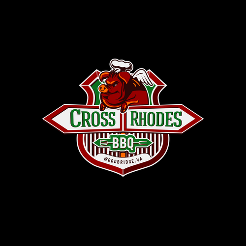 BBQ logo with the title ' Logo design for a bbq restaurant'