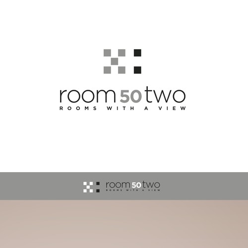 Hotel brand with the title 'Logo for Sophisticated Modern Apartment Hotel'