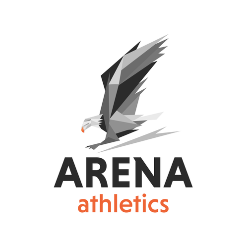 Airline and flight logo with the title 'Athletics Apparel logo using an abstract bald eagle'