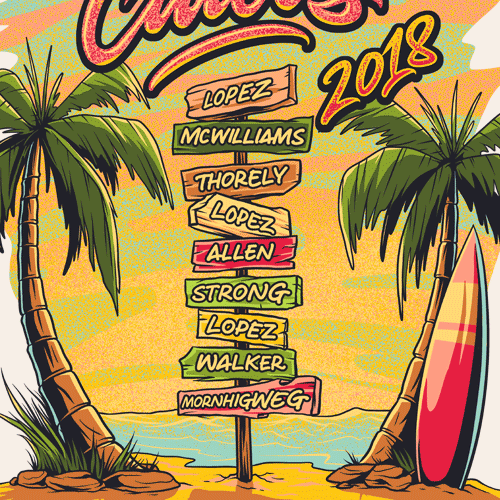 Beach t-shirt with the title 'Turks & Caicos 2018'