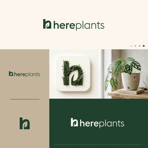 Design with the title 'HerePlants'