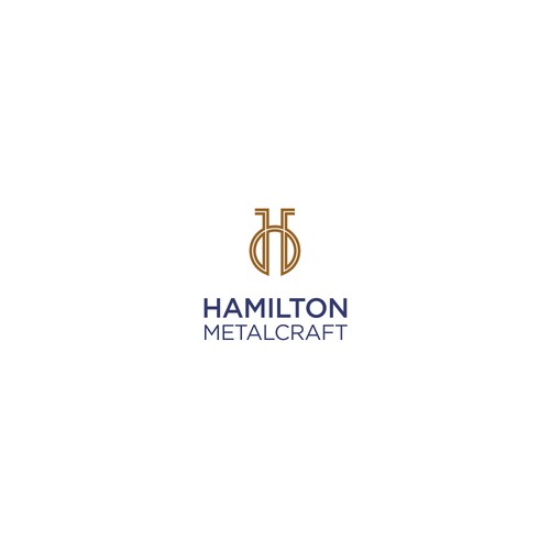 Industrial brand with the title 'Concept for Hamilton Metalworks, high end ornamental and architectural metal work'