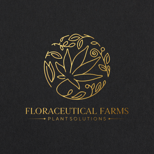 Hemp oil logo with the title 'FLORACEUTICAL FARMS '