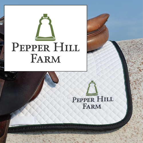 Horse riding logo with the title 'Pepper Hill Farm Logo'