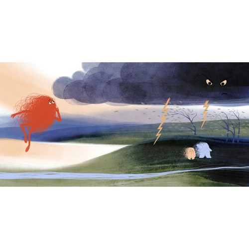 Landscape artwork with the title 'Maybe I can'