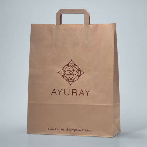 Wellness brand with the title 'logo for 100% Organic or Sustainable fabrics Ayuray'