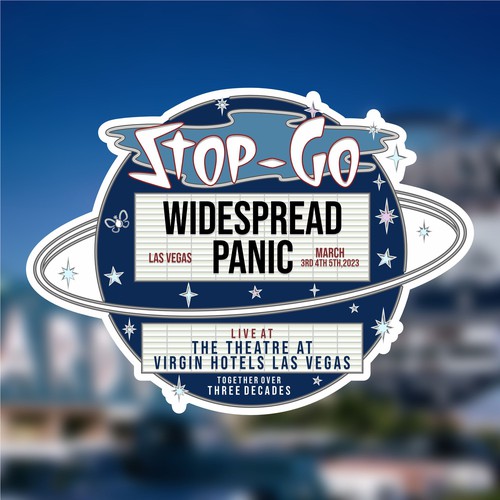 Casino design with the title 'Stop-Go Widespread Panic'