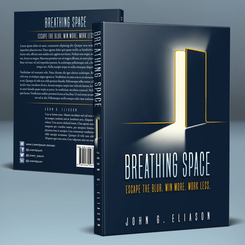 Self-help book cover with the title 'Cover for BREATHING SPACE'
