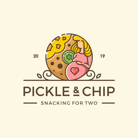 Pickle design with the title 'Logo Design for Pregnant Mom's Snack Subscibtion'