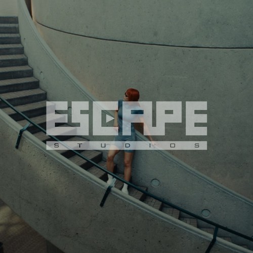 Escape room design with the title 'Bold modern logo for media agency/production company'