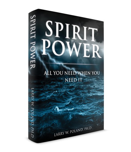 Spiritual book cover with the title '"Spirit Power" Christian Book Cover'