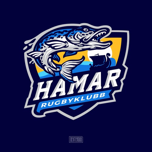 Rugby logo with the title 'Hamar Rugbyklubb Logo'