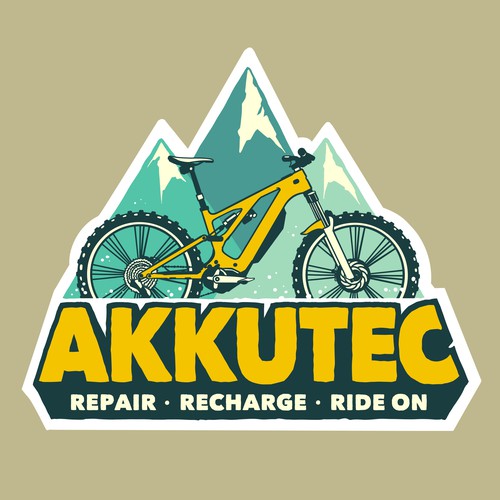Mountain bike design with the title 'sticker design for AKKUTEC'