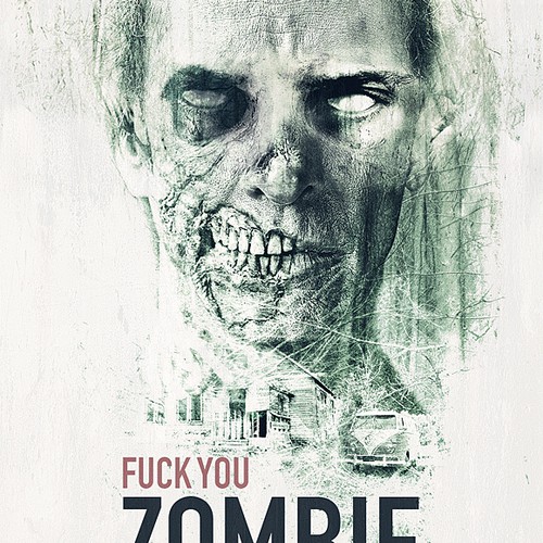 Zombie book cover with the title 'A design for a zombie book'