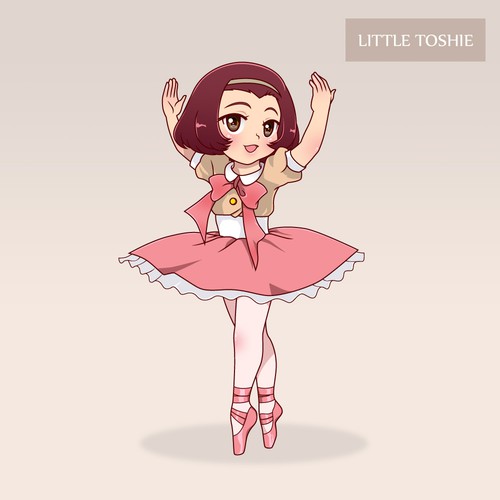 Anime design with the title 'Little ballet dancer'