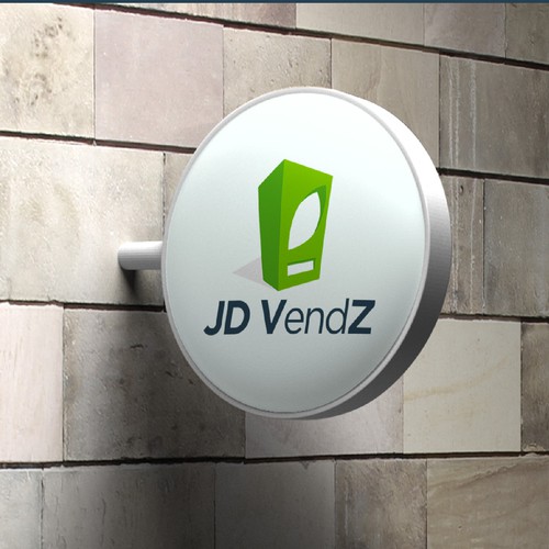 Vending logo with the title 'Fun and modern lof for JD VendZ vendung machines'