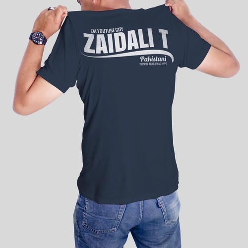 Theme design with the title 'ZaidAliT T-SHIRT'
