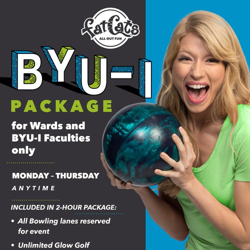 Advertising design with the title 'Flyer concept for bowling club'