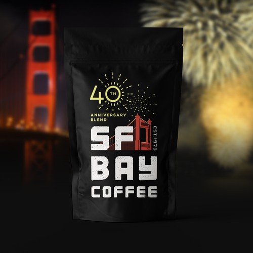 Bridge logo with the title 'Logo for SF Bay 40th Anniversary Blend'