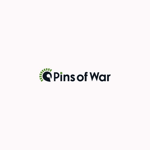 Helmet design with the title 'Logo Design for Pins of War'