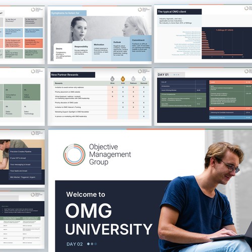 Presentation design with the title 'Presentation Redesignn'