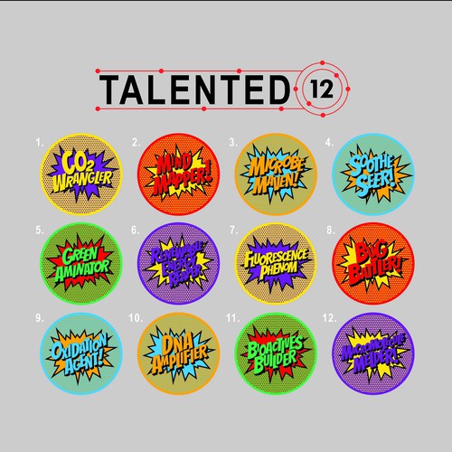 Vibrant artwork with the title 'Sticker design for magazine article feature'