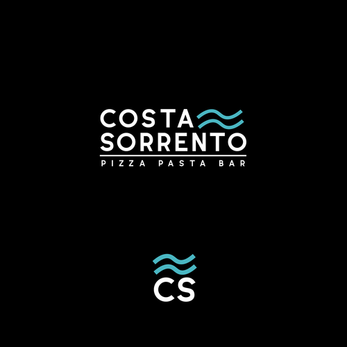 Pasta logo with the title 'Logo Restaurant Costa Sorrento'