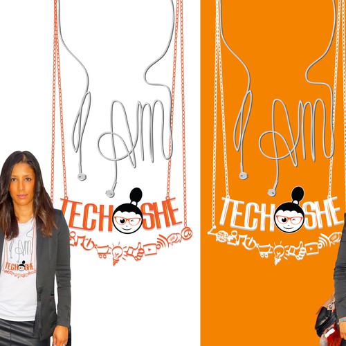 Internet t-shirt with the title 'Tech She'