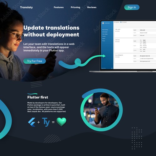 Black background design with the title 'Web design'