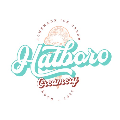 Ice cream shop design with the title 'Ice Cream Logo Design'