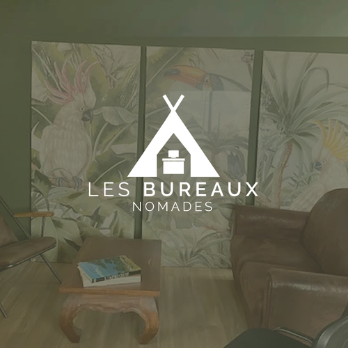 Nomad logo with the title 'Les Bureaux Nomades - Work Differently'