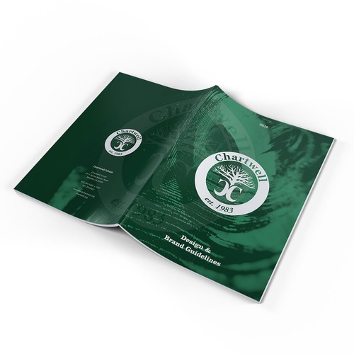 Style guide design with the title 'Brand Guide for Educational Business'