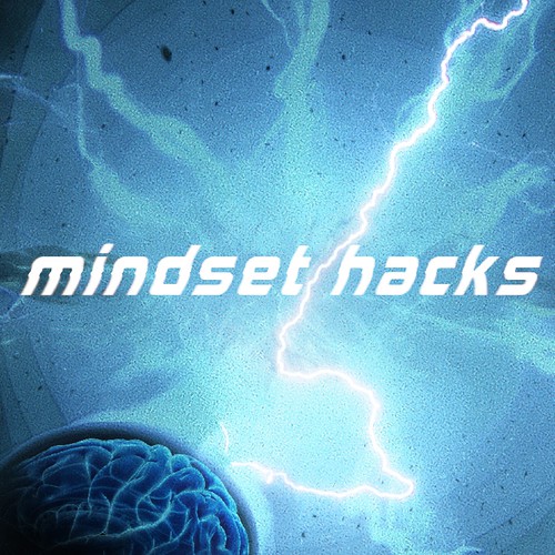 Human artwork with the title 'Mindset Hacks, the Mind Surge'
