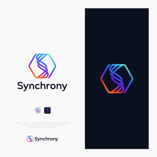 Cryptocurrency logo with the title 'Logo for Synchrony'