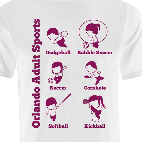 Soccer t-shirt with the title 'Character design for sports-themed shirt'