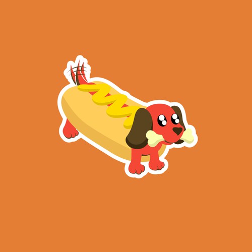 Notebook design with the title 'Hot Dog Sticker'