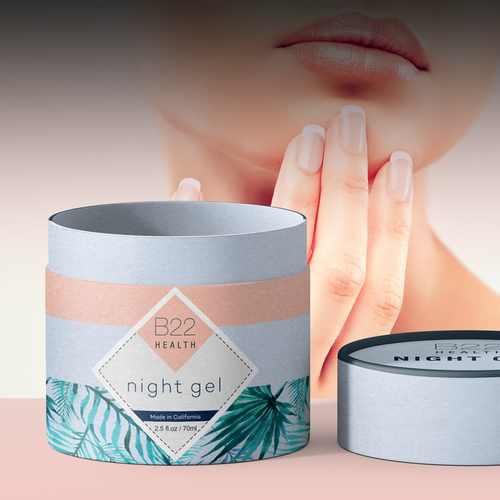 Skincare packaging with the title ' Luxury Cosmetics Box for B22'