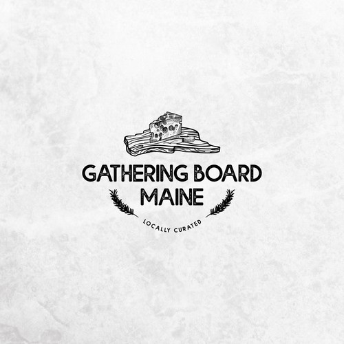 Board design with the title 'Logo entry for "Gathering Board Maine"'