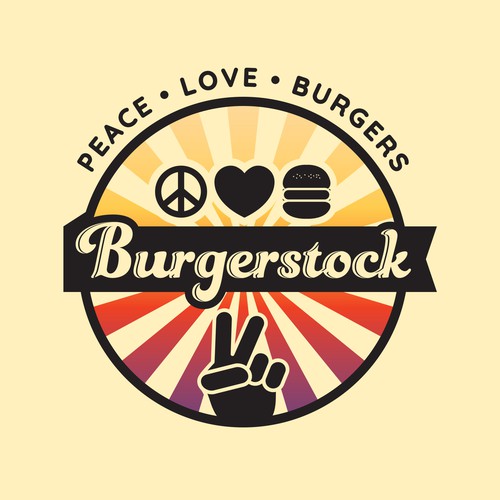 Peaceful logo with the title 'Burgerstock'