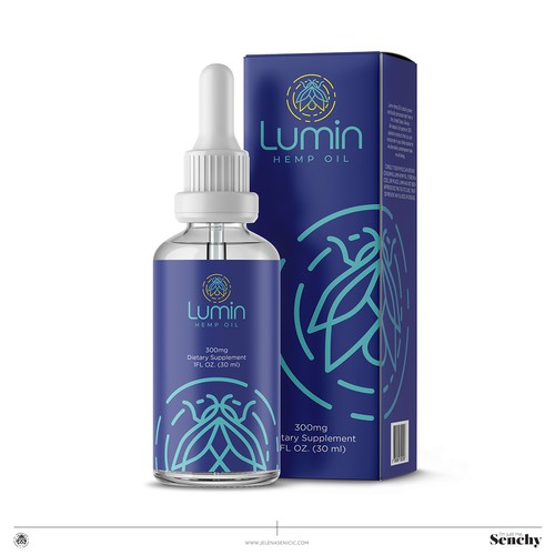 Hemp packaging with the title 'Hemp oil'