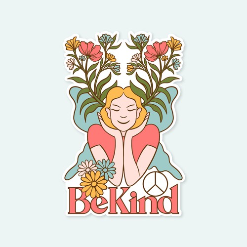 Happiness design with the title 'Be Kind'