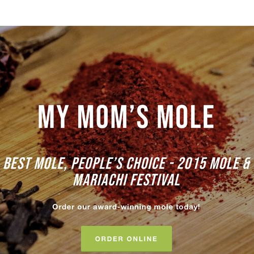 Ecommerce design with the title 'Food Brand Ecommerce Design'