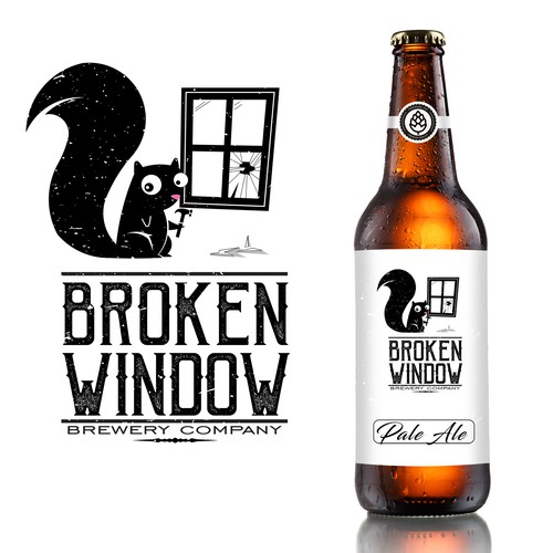 Window logo with the title 'Logo Design for Brewery'