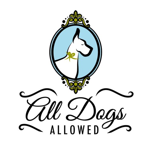 Victorian logo with the title 'Create a French-Victorian logo for a doggy training center and boutique!'