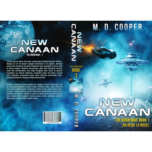 Space book cover with the title 'New canaan'