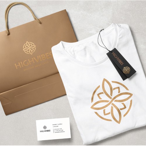 Lotus design with the title 'Symbolic and spiritual logo'